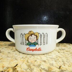 Vintage 2001 Campbell’s Soup Kid’s Bowl Coffee Mug Cup Houston Harvest
